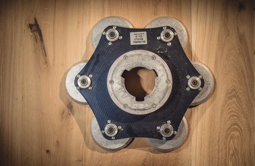 Hardplates for multidisc sanders
